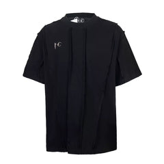 Thug Club Black Pleated Technical Metal Sword Logo T-Shirt