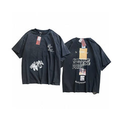 PALY Hollywood Hollywood Vintage Collage Graphic T-Shirt - Black