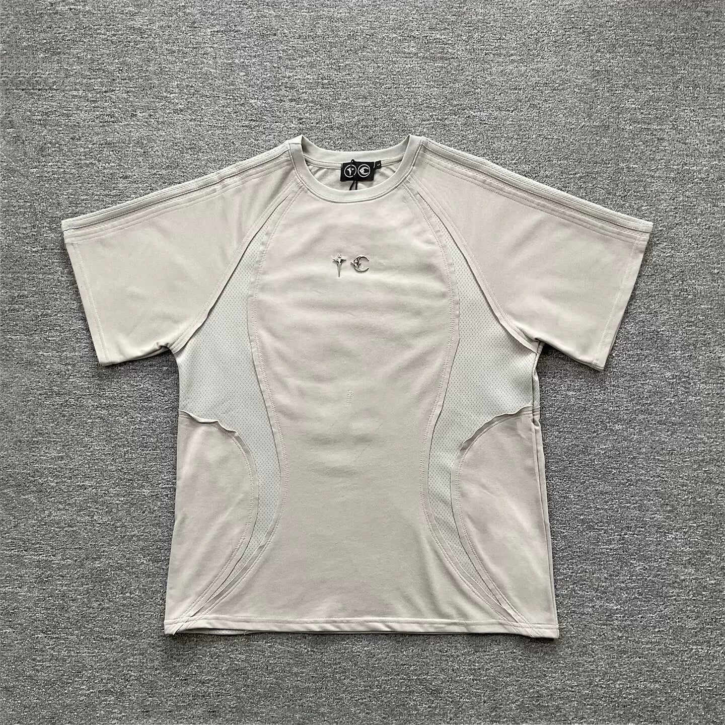 Thug Club Light Gray Panel Curved Athletic T-Shirt