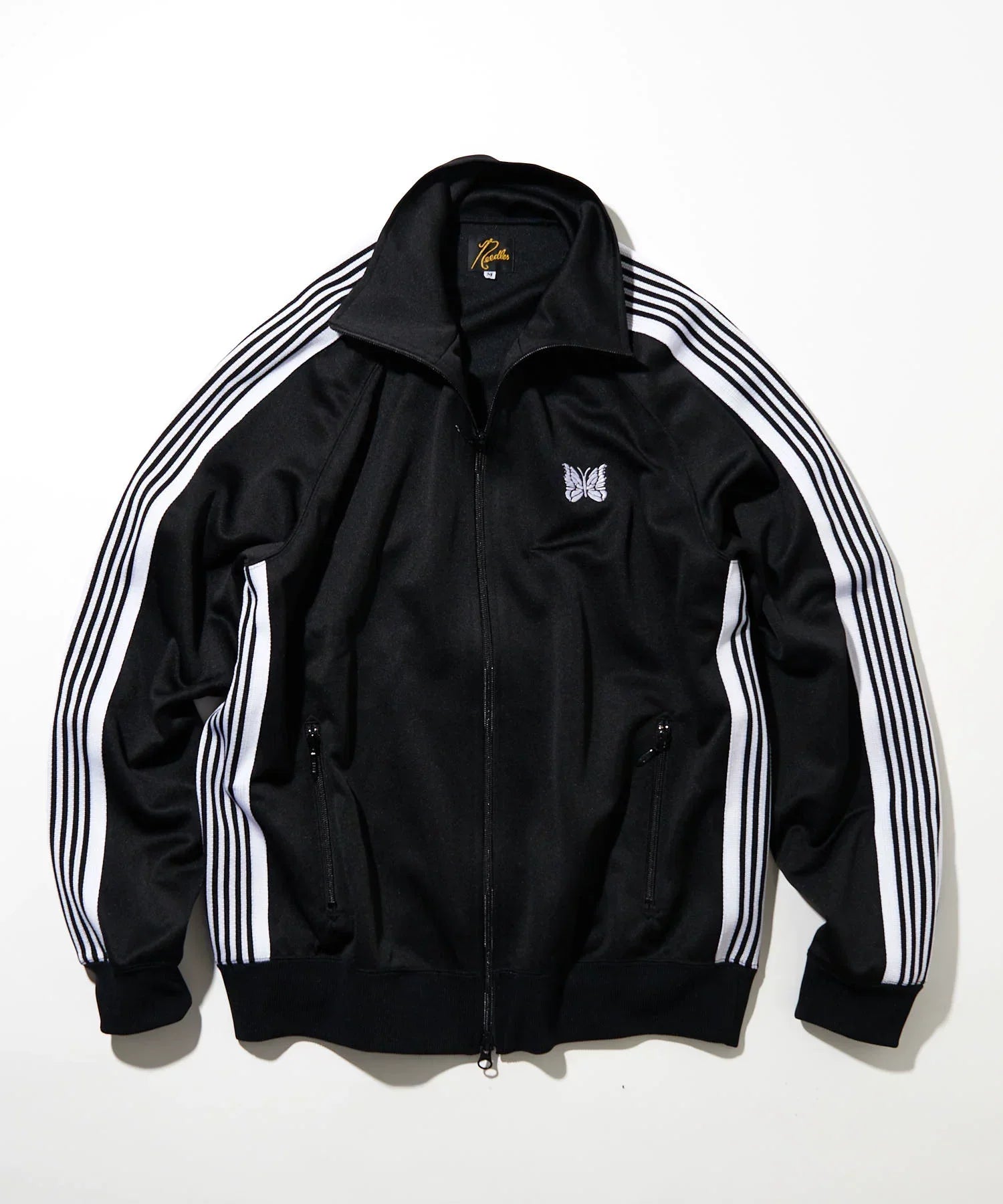 Needles Style Embroidered Butterfly Track Jacket - Black/White