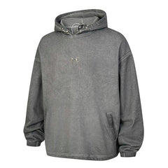 Thug Club Charcoal Vintage Wash Snap-Collar Hoodie